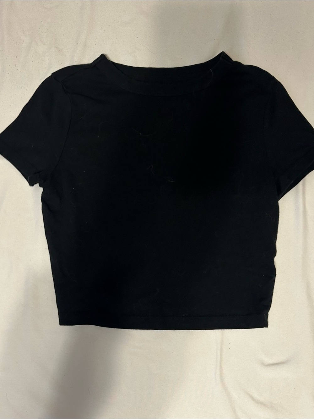 wild fable Black Short Sleeve Crop Tee